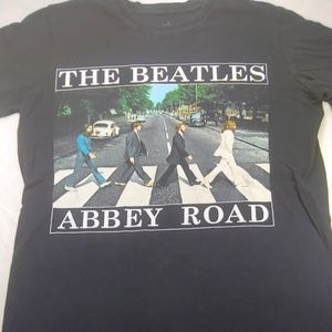 The Beatles Black Tee Abby Road*  Album Cover Colorblock Graphics Mediu